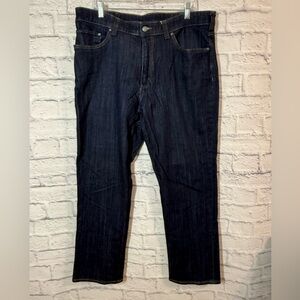 Men's Duluth Trading 40 Grit Dark Blue Jeans, 38x32